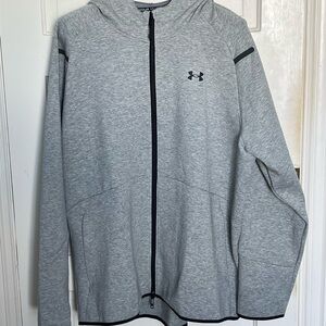 Under Armour Heather Gray Full-Zip Hoodie new with tag
